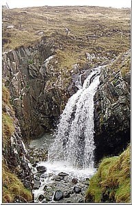 waterfall into seapool